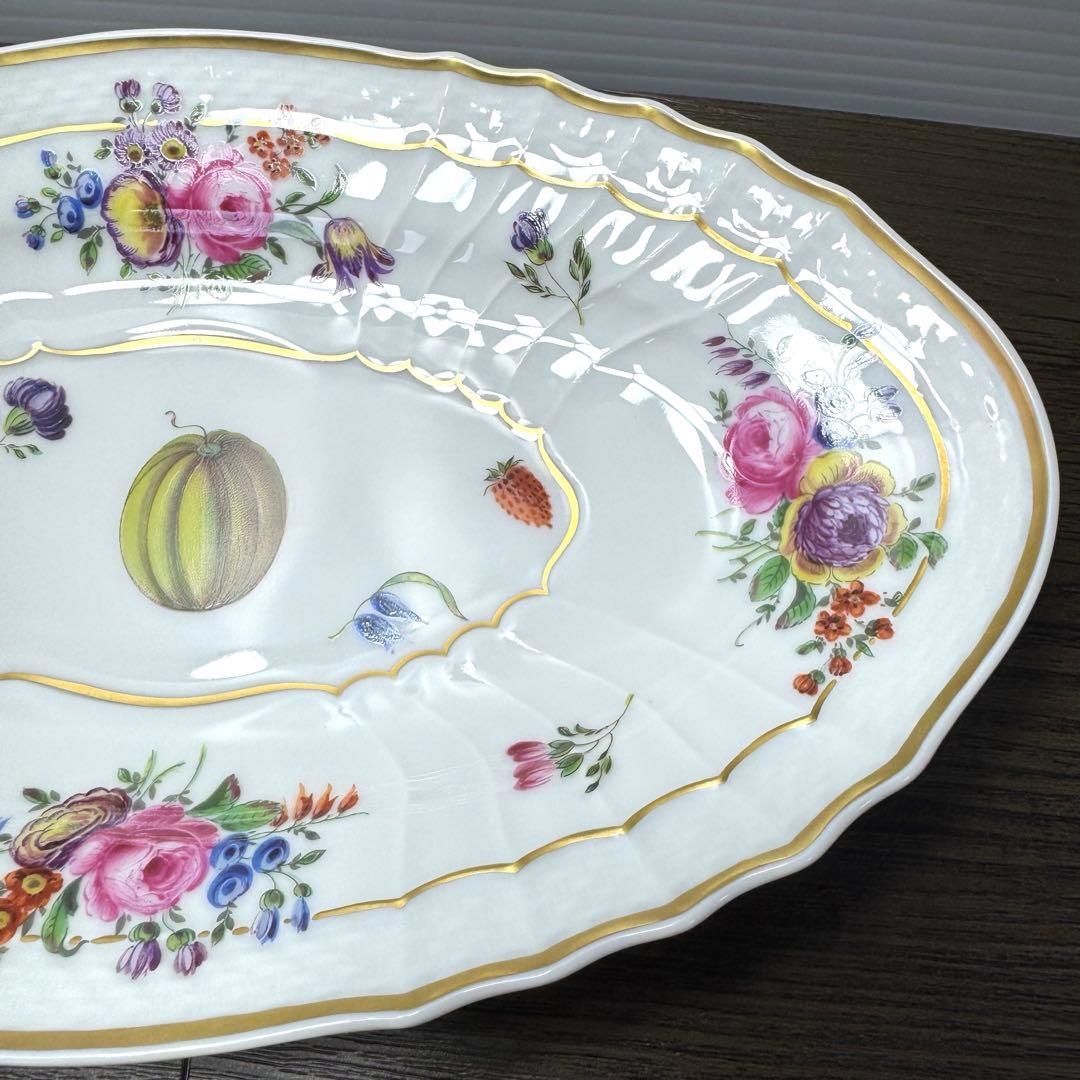 リチャードジノリ　プレート　皿　ハンドペイント 高級　ローズブーケ　ドッチア窯