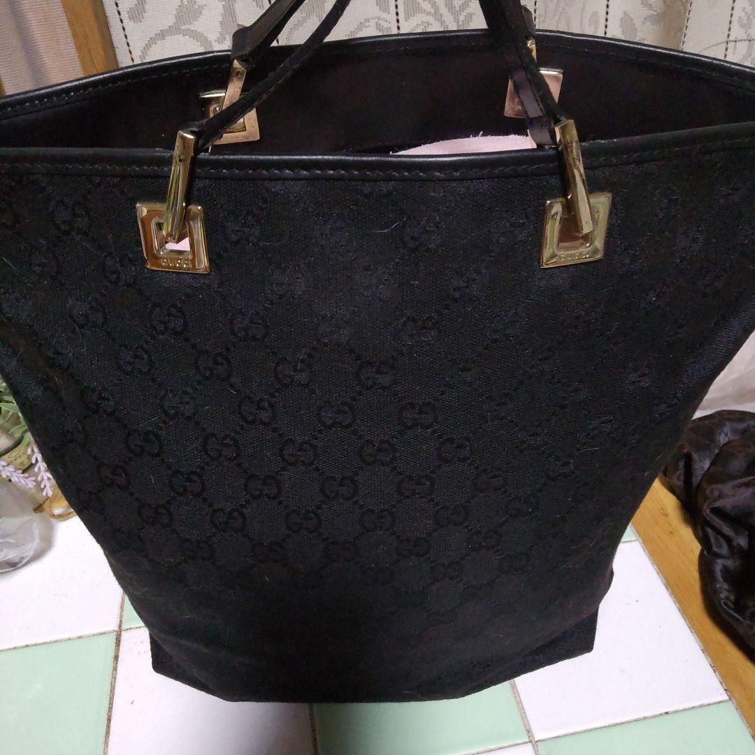 Gucci 黒 キャンバストートバッグ