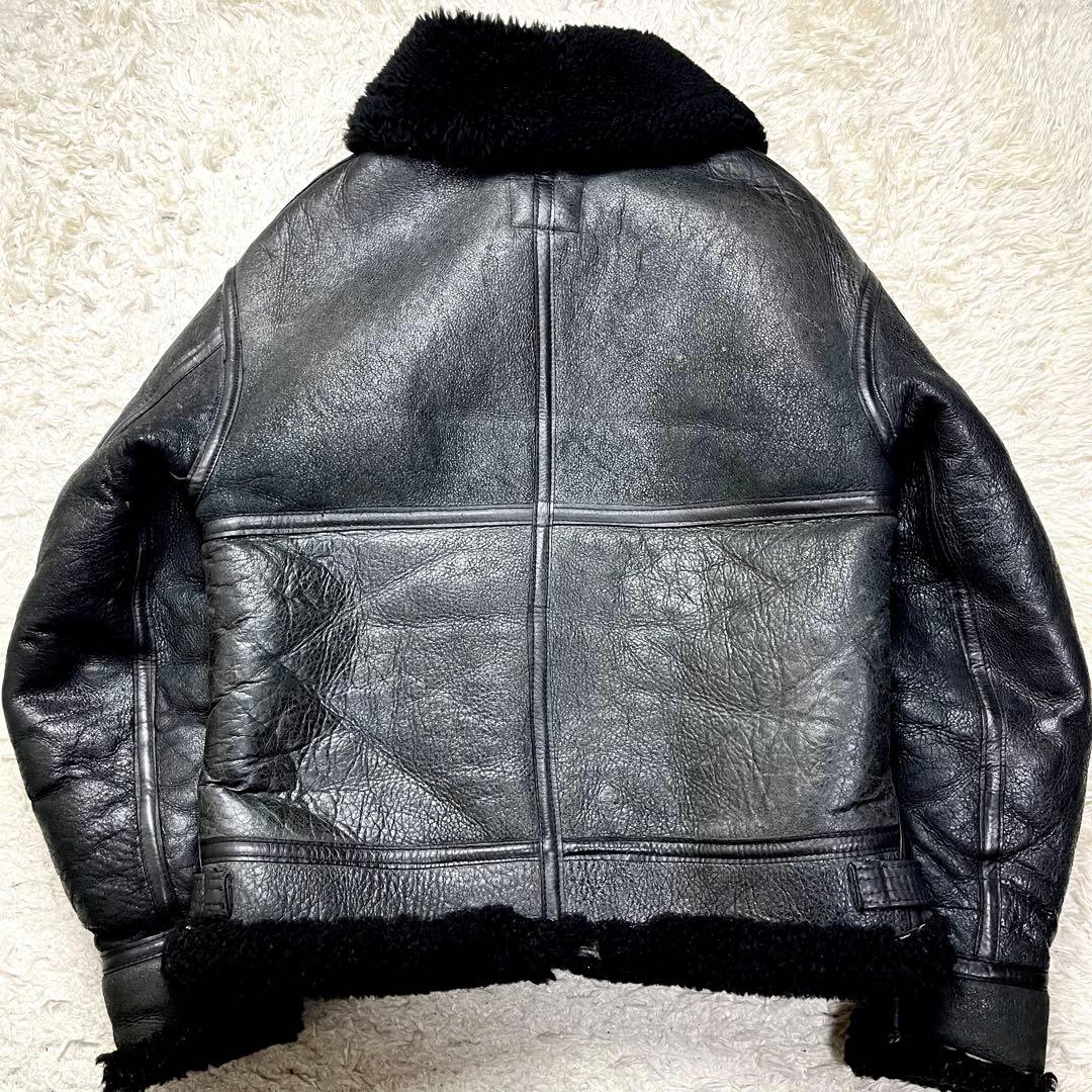 超肉厚/美品✨アヴィレックス B-3 ムートン フライトジャケット レザー 36
