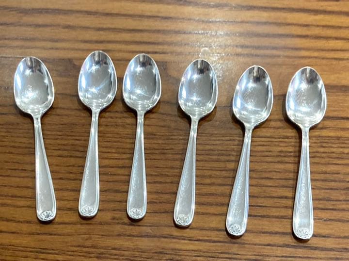 22 クリストフル　エスプレッソスプーン　6本セット　純銀メッキ