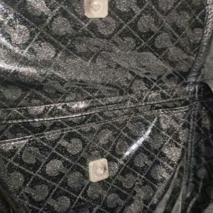 ✨美品✨GHERARDINI　ソフティー　トートバッグ　ブラック × ラメ　A4