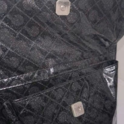 ✨美品✨GHERARDINI　ソフティー　トートバッグ　ブラック × ラメ　A4