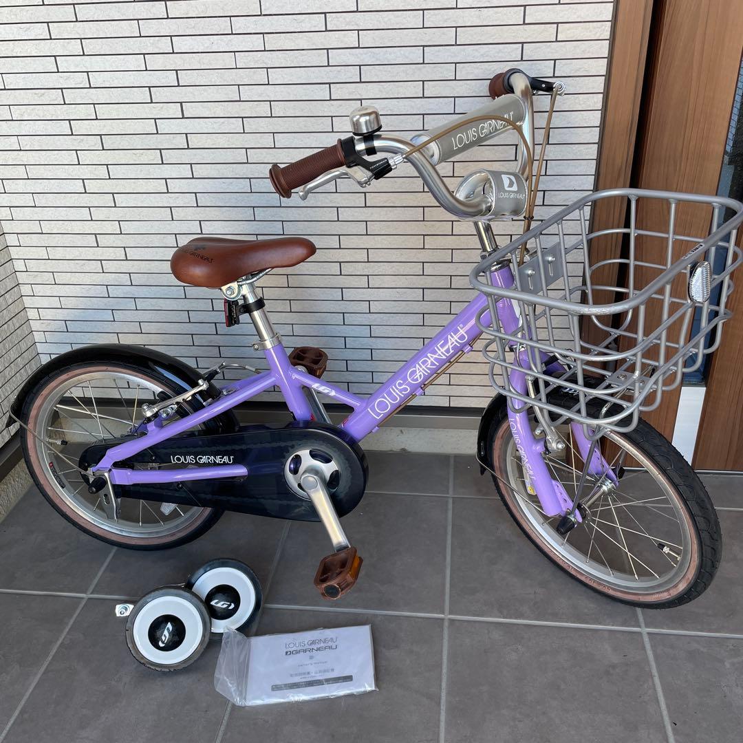 ルイガノ　k16プラス パープル　ラベンダー　自転車　16インチ　補助輪