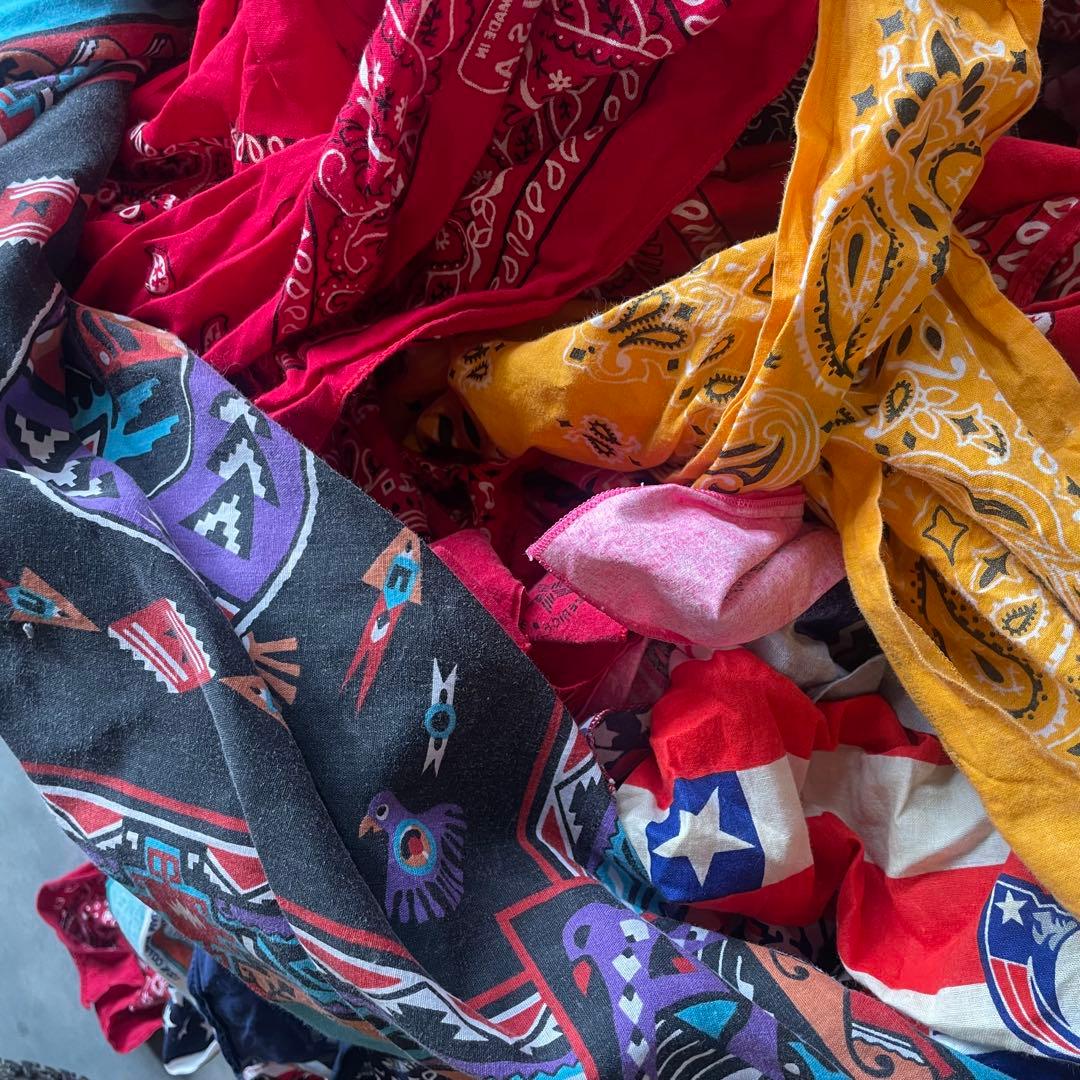 USA製 バンダナ100枚　まとめ売り　エレファント　ビンテージ　vintage