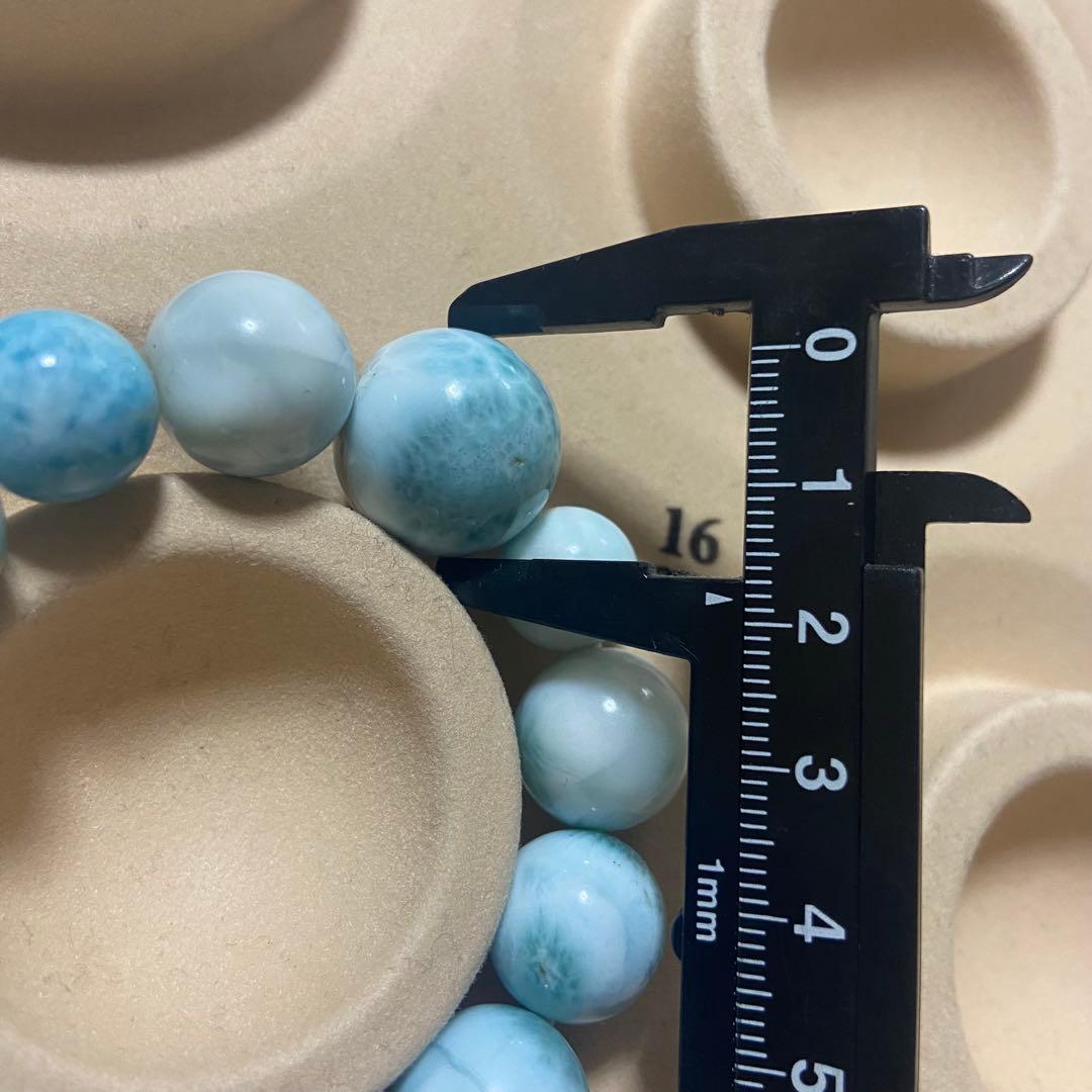 【今日明日のみうーたん】天然石 ラリマー 12-18mm ブレスレット