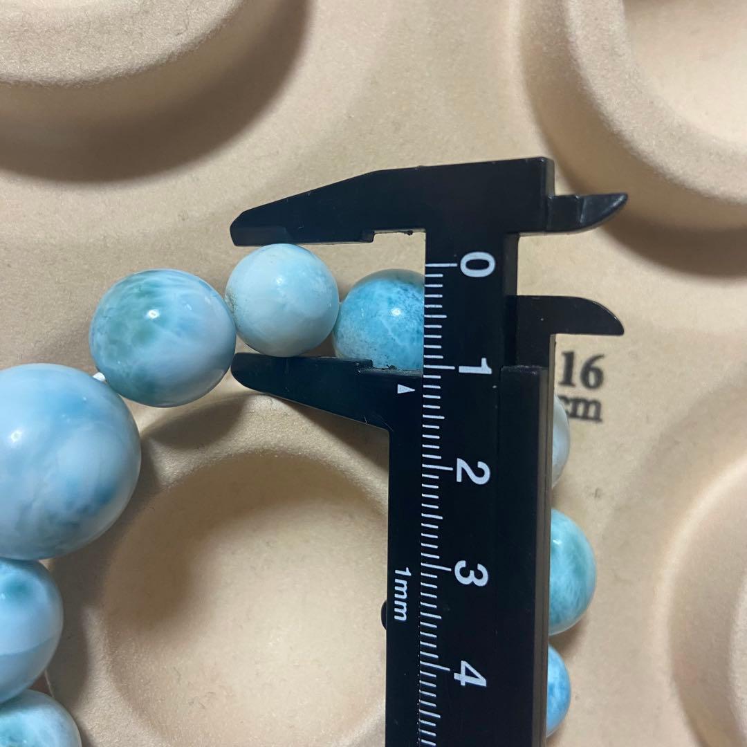 【今日明日のみうーたん】天然石 ラリマー 12-18mm ブレスレット