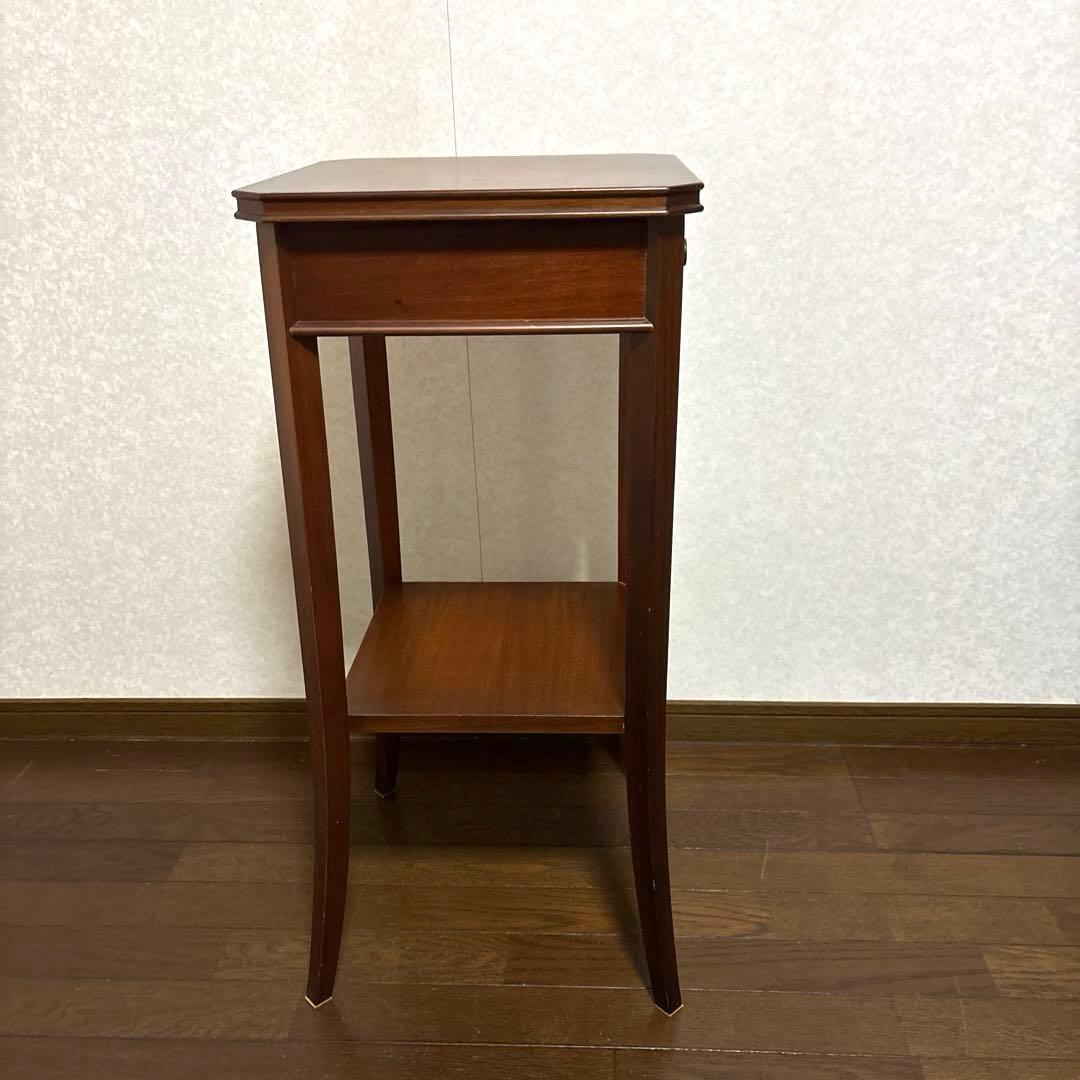 【美品】サイドテーブル アンティーク調 クラシック 花台 コンソール