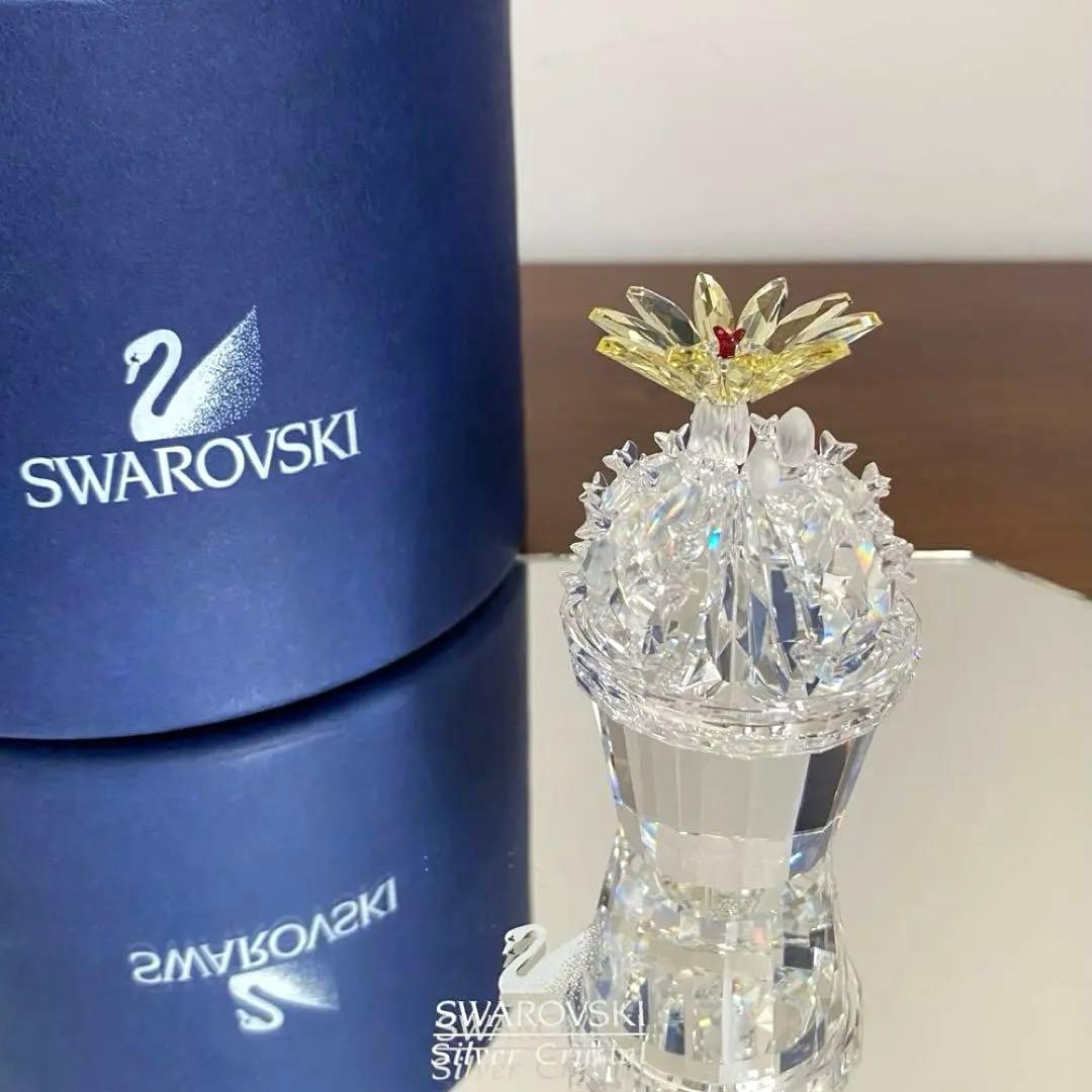 SWAROVSKI スワロフスキー クリスタル サボテン開花 サボテン 置物
