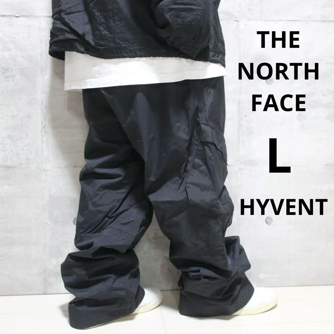 【極美品 高撥水】高耐久厚地 HYVENT【L】ノースフェイス スノーパンツ 黒