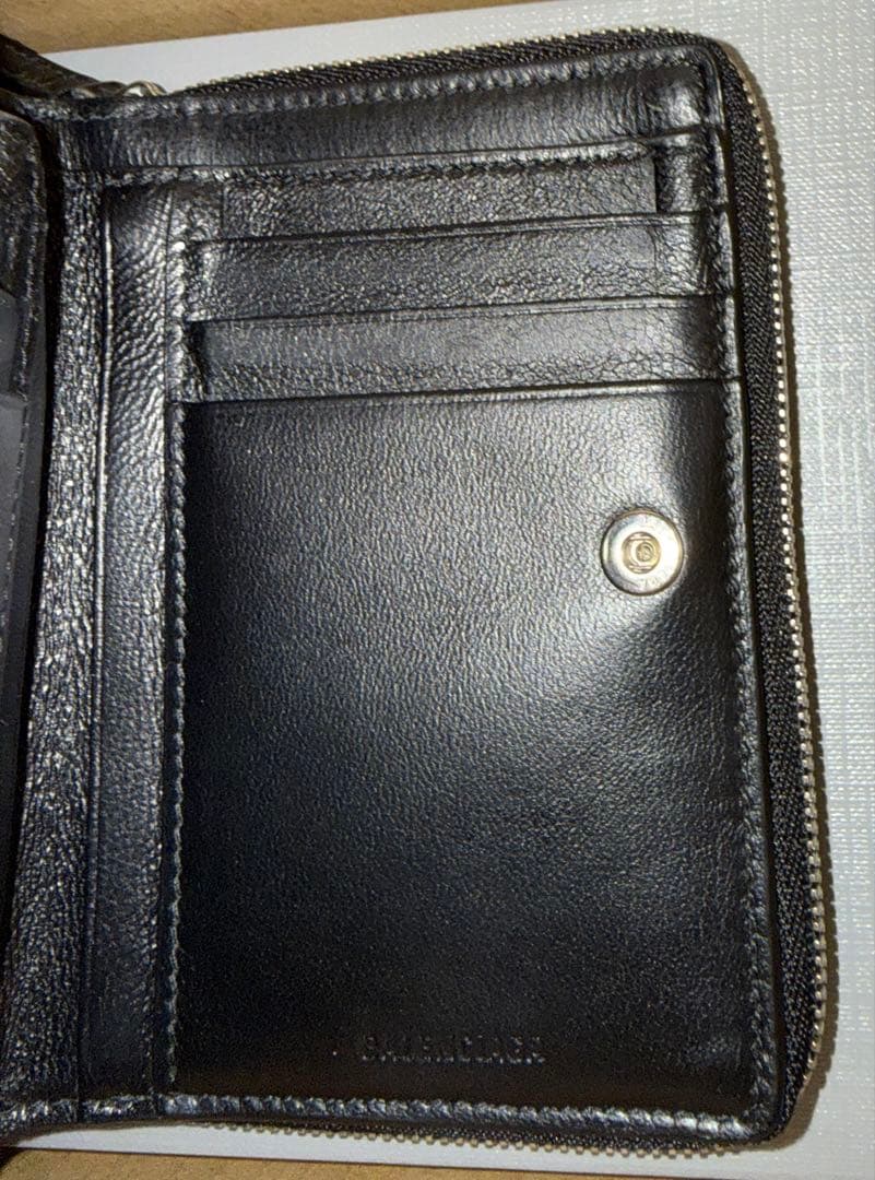 バレンシアガ BALENCIAGA 2つ折り財布 小銭入れ付き ブラック メンズ