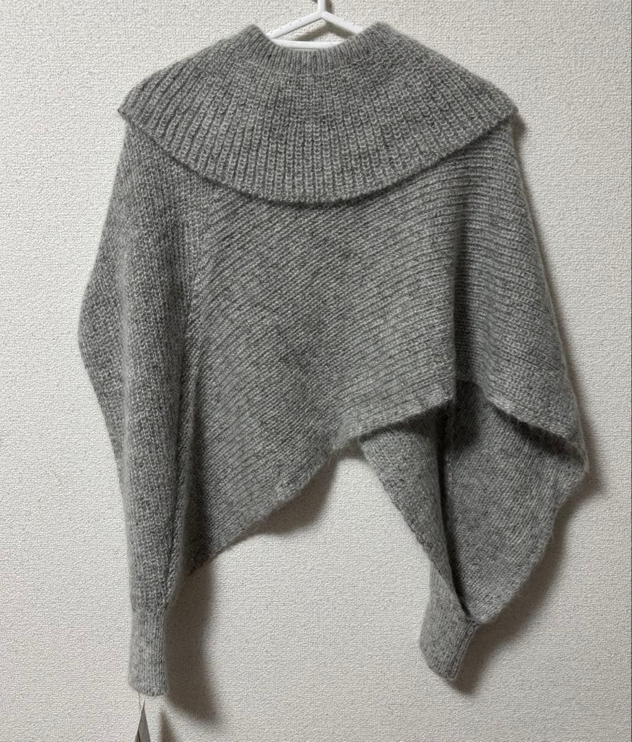 happy ラメミックス キッドモヘア スリーブマフラージレ