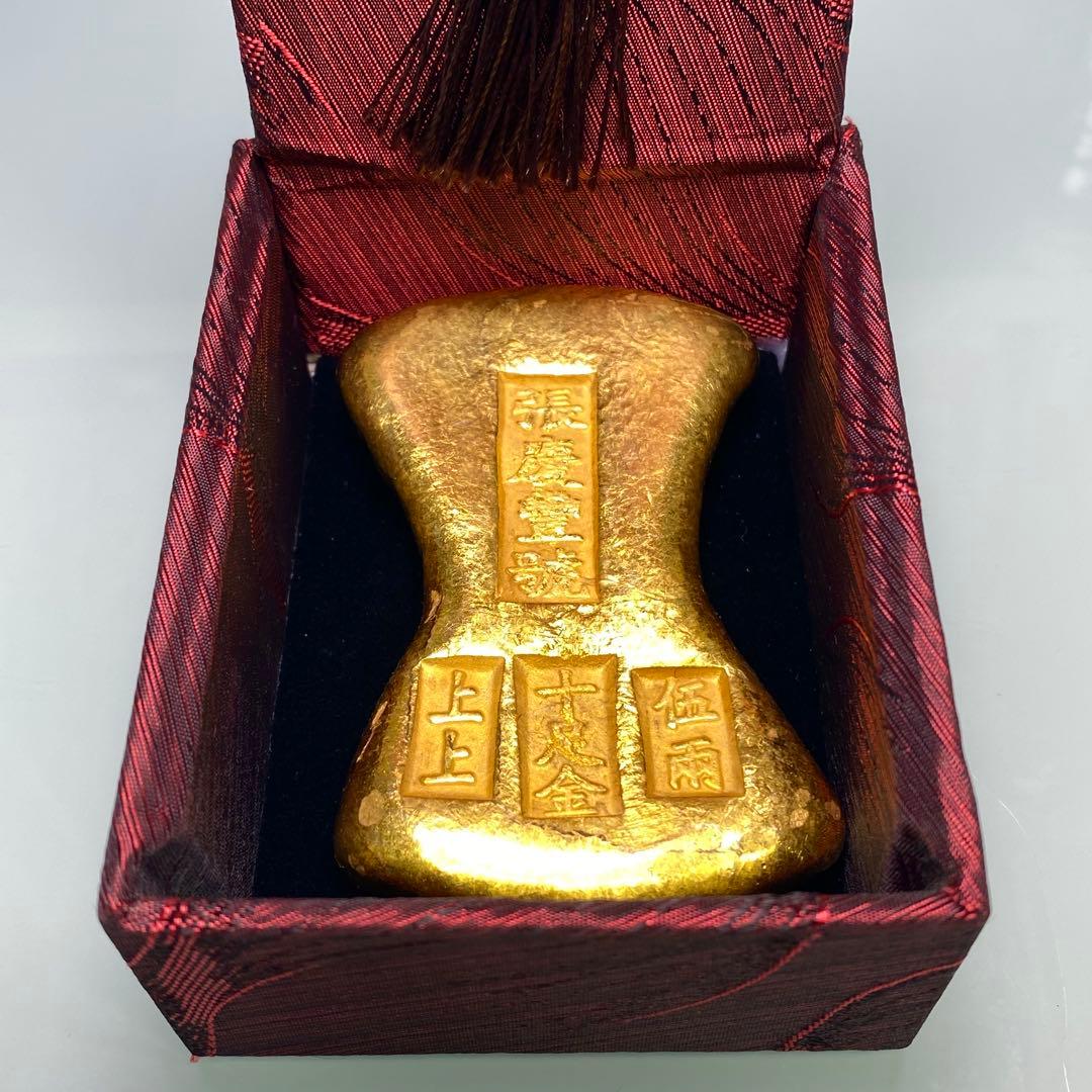 金貨　巨大な金餅 古銭　張慶豊号　五両十足金 金運パワー　開運用へ金元寶