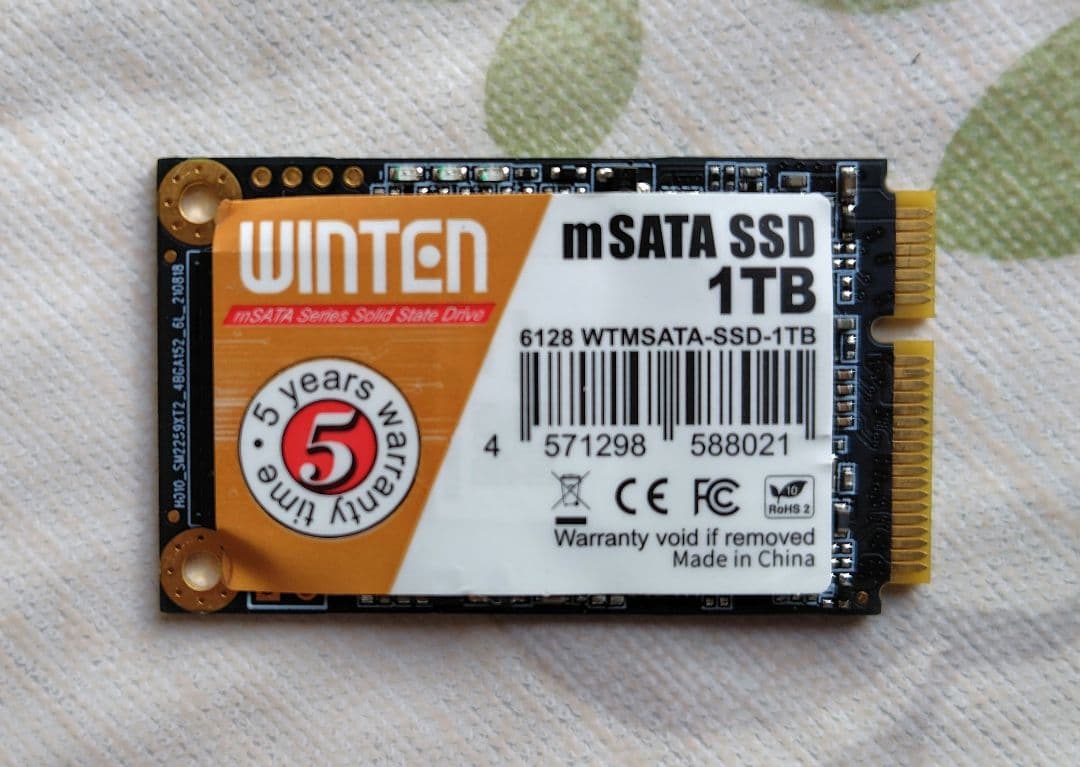 Winten mSATA SSD 1TB 2.5inケース付
