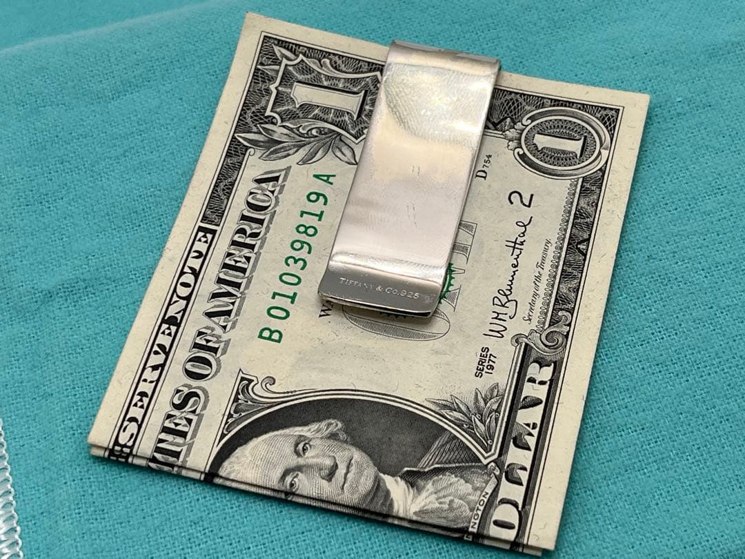 c443 ティファニー　エンジンターン　マネークリップ　シルバー　925