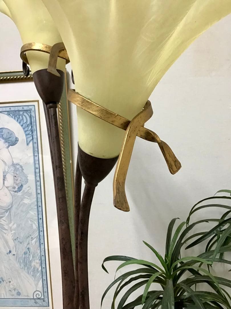 kochan☆管227☆イタリア製☆大塚家具☆アイアン☆フロアーランプ