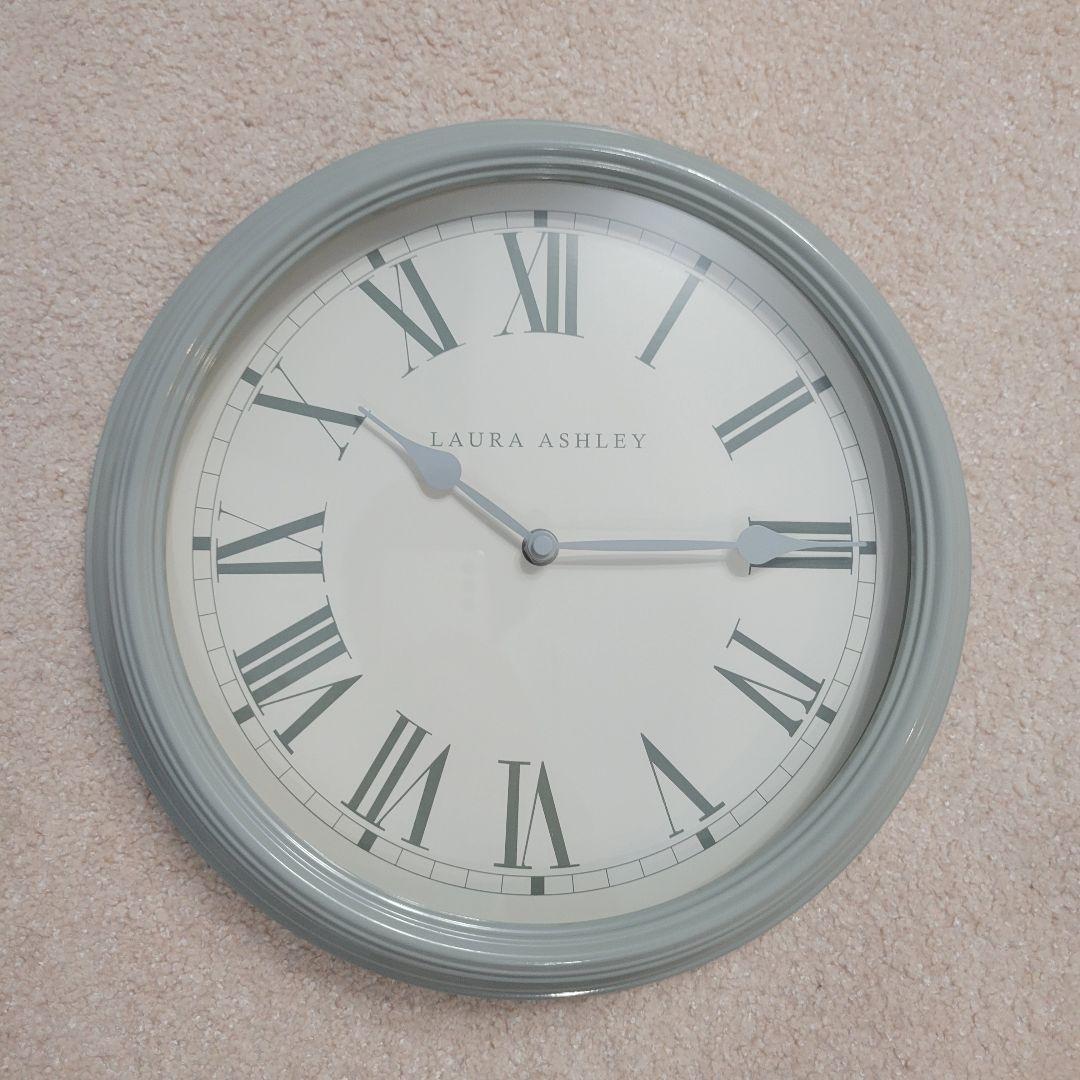 ローラアシュレイ 壁掛け時計 グレー 35cm