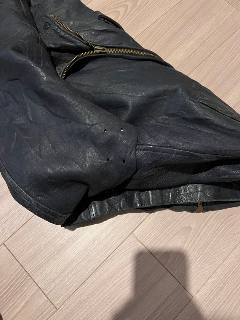 60〜70sフランス軍レザーフライトジャケット ヴィンテージ ミリタリー