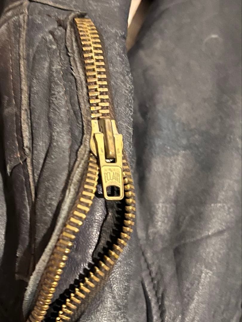 60〜70sフランス軍レザーフライトジャケット ヴィンテージ ミリタリー