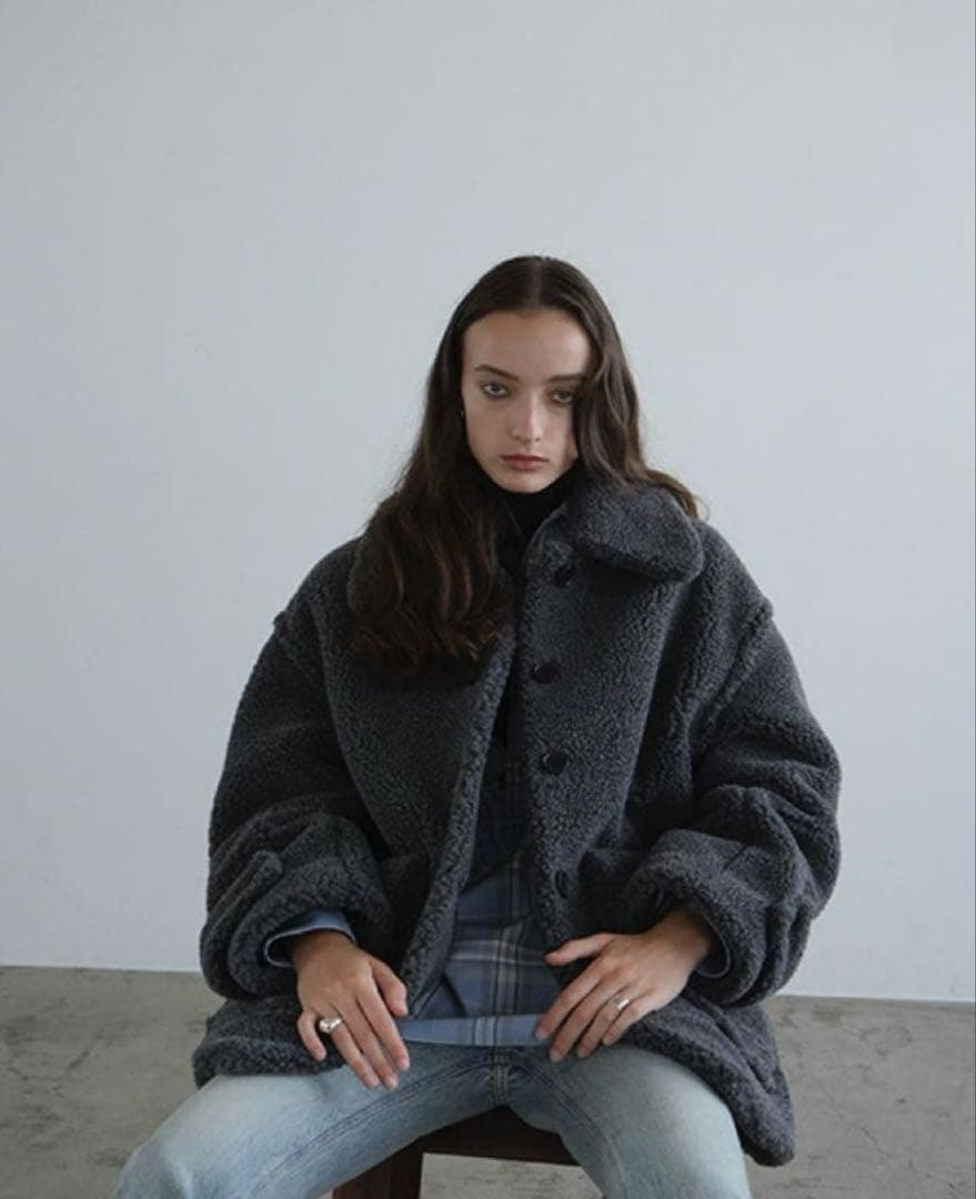 CLANE RIDGE POCKET BOA OVER COAT ボアコート