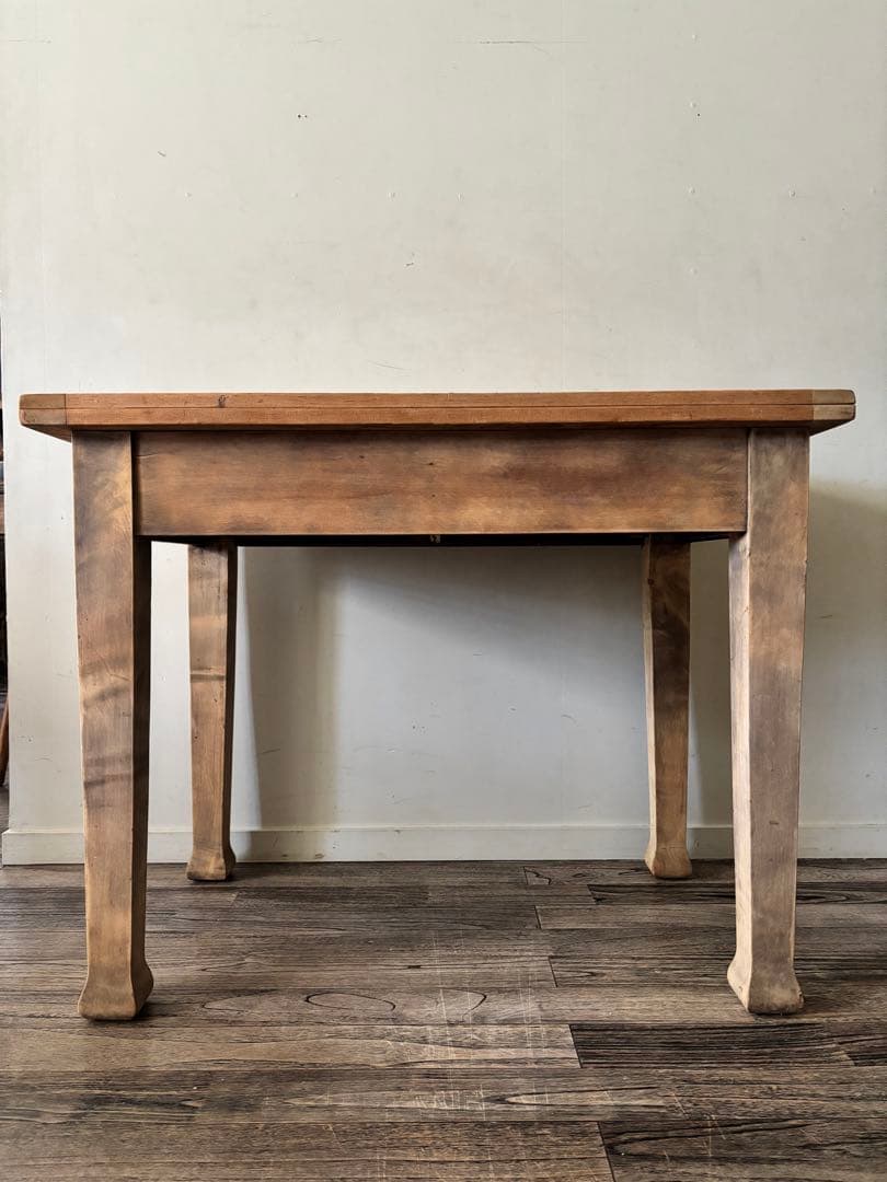 アンティーク　アトリエテーブル　ダイニングテーブル 剥離