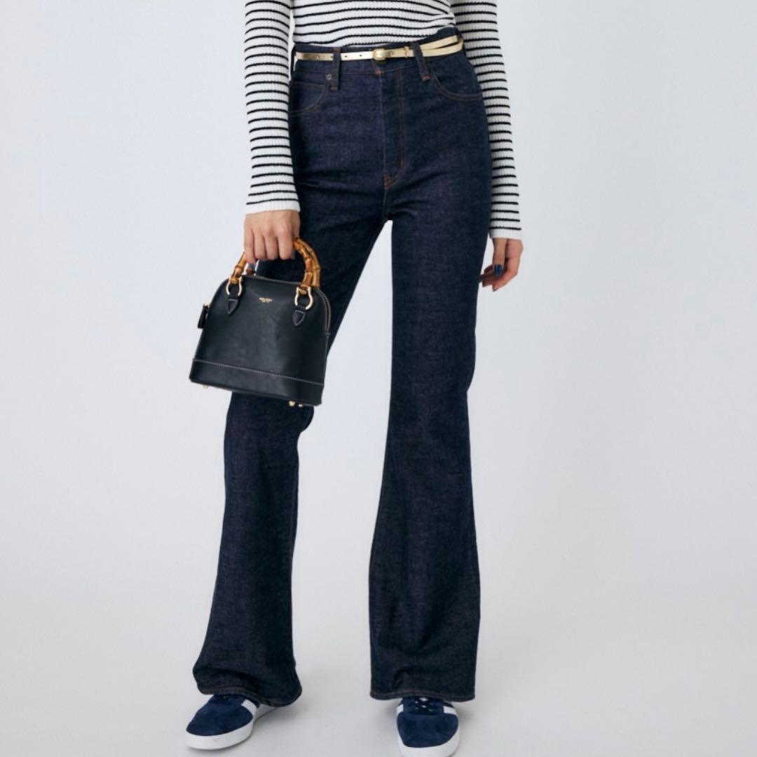 美品　マウジー　MVS FLARE フレアデニムパンツ　ストレッチ　日本製　24