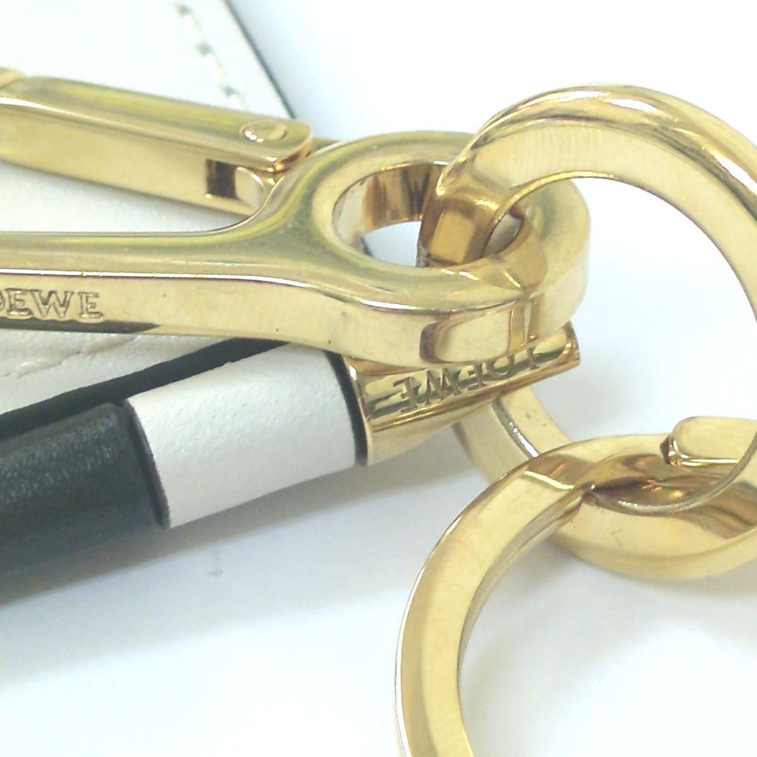 専用★★ロエベ キーリング キーホルダー アナグラム レザー ブラック ホワイト