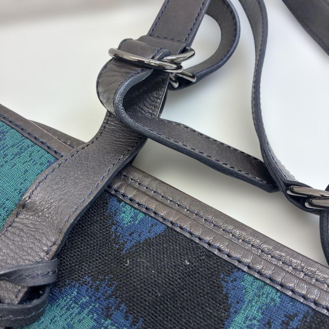 ヴィヴィアンウエストウッド トートバッグ キャンバス レザー オーブ 青