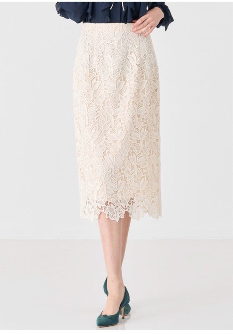 ANAYI リーフレースタイトスカート 36 アナイ