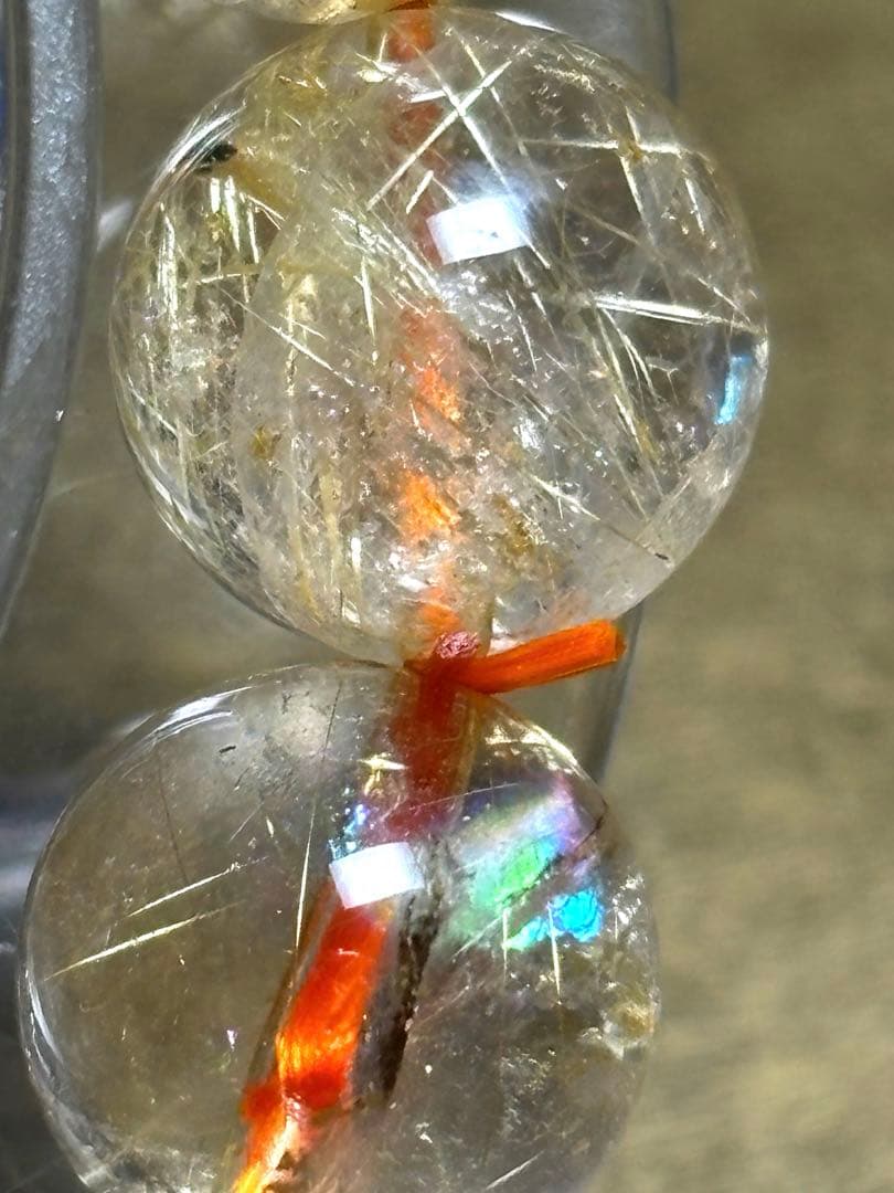 【新入荷】高品質　ゴールルチルクォーツブレス11〜11.8㎜（新品未使用）金運