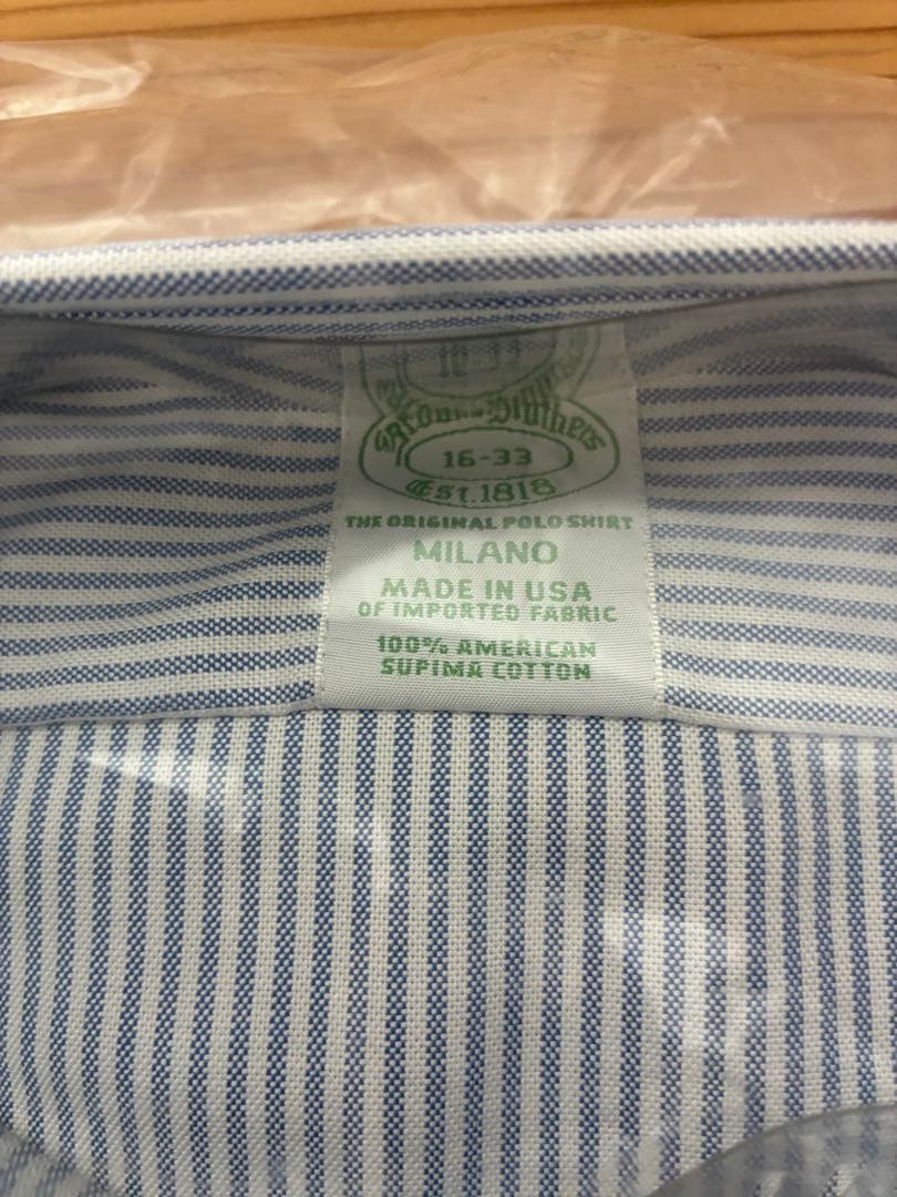 ブルックスブラザーズ ストライプ ドレスシャツ 16-33 USA製