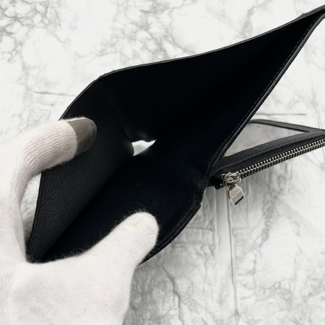 極美品✨ルイヴィトン ポルトフォイユアメリゴNM タイガ 折り財布 ブラック