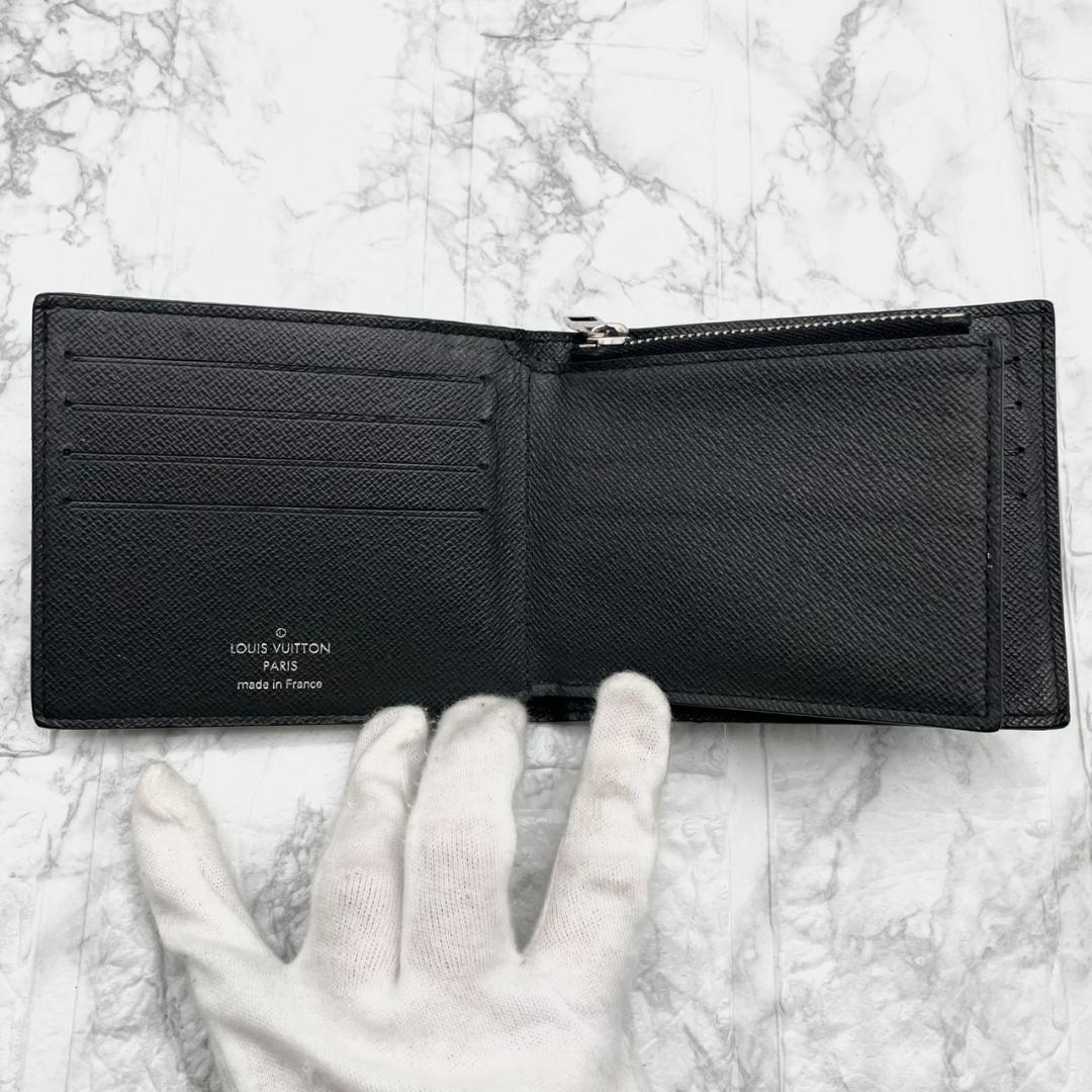 極美品✨ルイヴィトン ポルトフォイユアメリゴNM タイガ 折り財布 ブラック