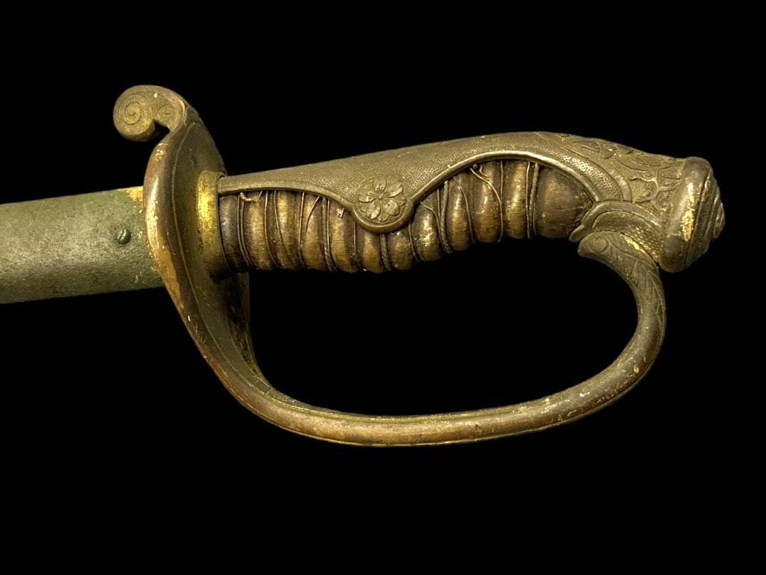 軍刀 指揮刀 模造刀 軍物 全長-約90.5cm 樋あり 旧日本軍