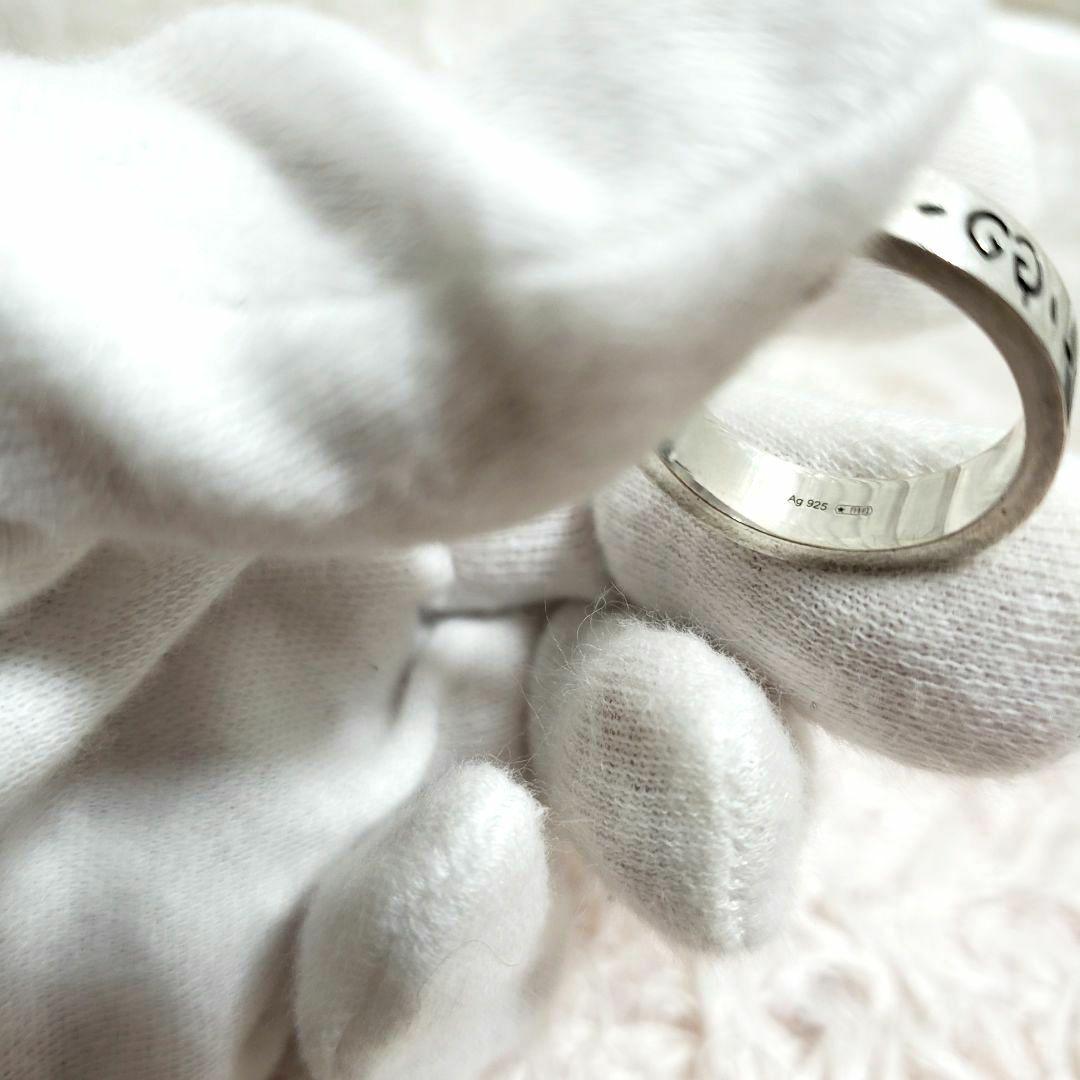 グッチ GUCCI ゴースト スカル GGロゴ シルバーリング 21号 美品