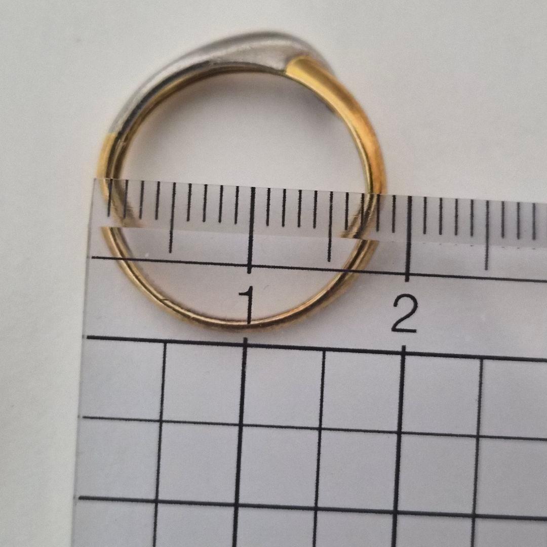 ELLE K18 プラチナ コンビ デザインリング