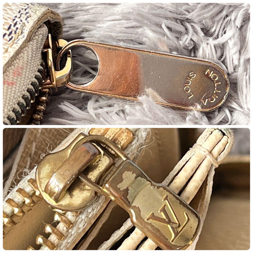 ルイヴィトン　ダミエアズール　ジッピーウォレット　長財布　ホワイト