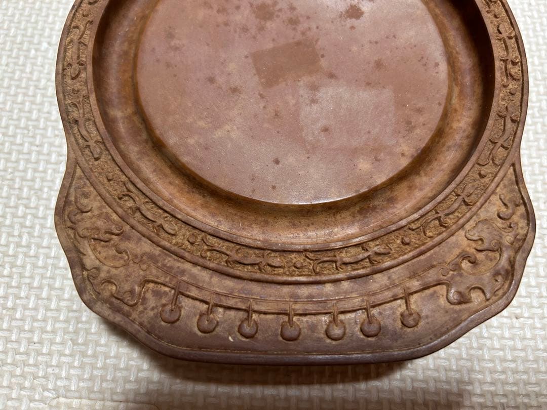 中国清時代 焼物硯　澄泥硯　陶硯