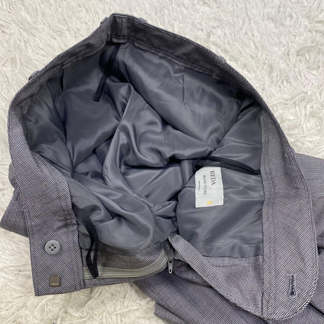 未使用　REDA オリヒカ　スーツ　3点　スリーピース　ノーカラー　千鳥　パンツ