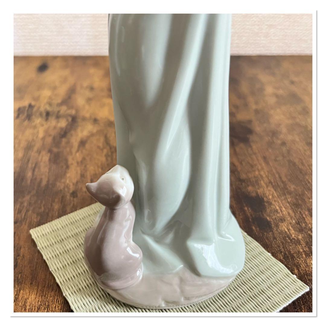 【美品】LLADRO リヤドロ 5743 私のことも忘れないで 女の子 猫