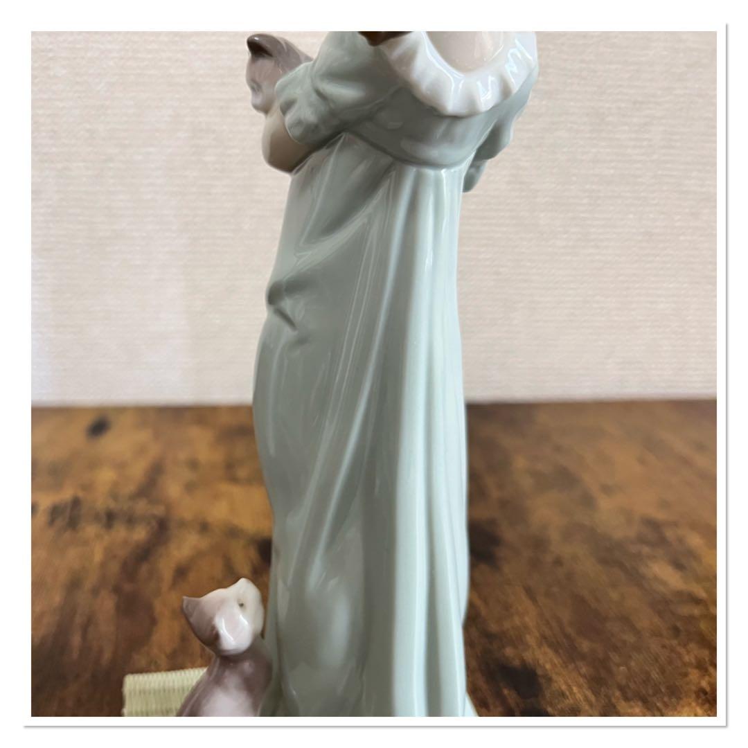 【美品】LLADRO リヤドロ 5743 私のことも忘れないで 女の子 猫