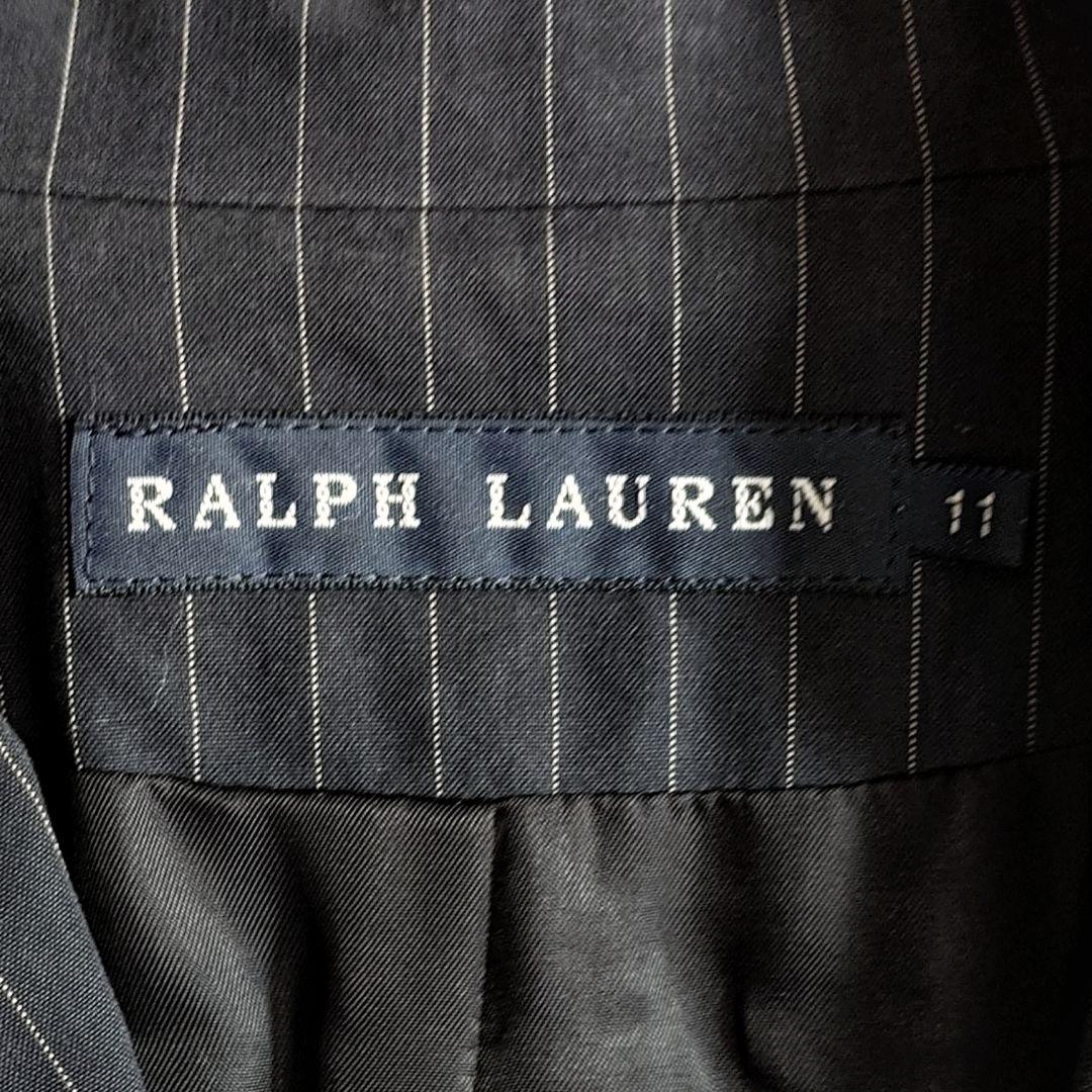 美品【大きいサイズ11】ラルフローレン ストライプ パンツスーツ セットアップ