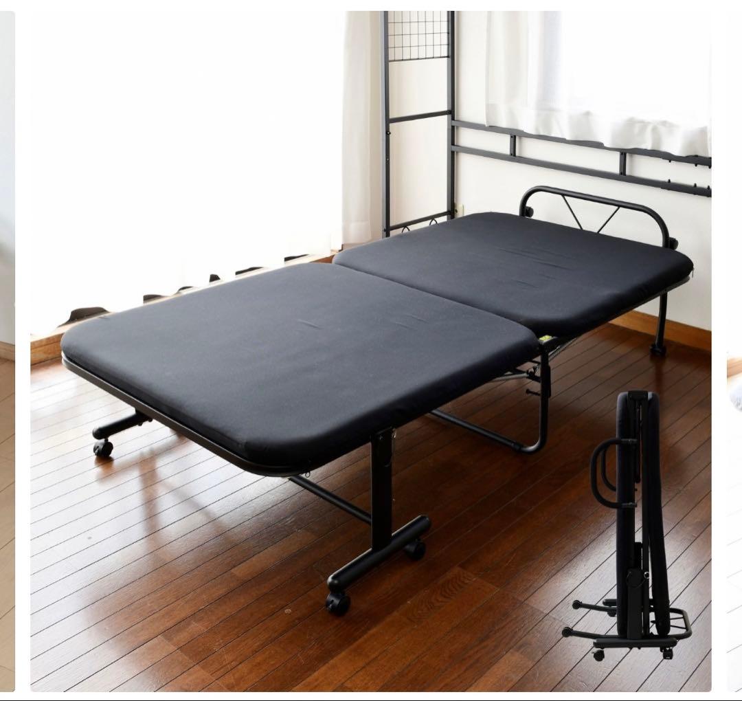 折りたたみベッド Sサイズブラック