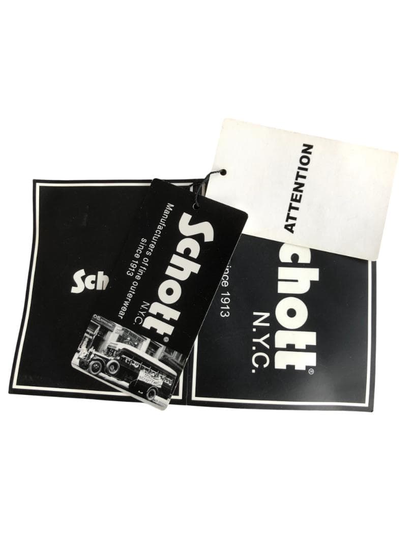 [訳あり]新品 Schott シングルライダースレザージャケット エンジ/M