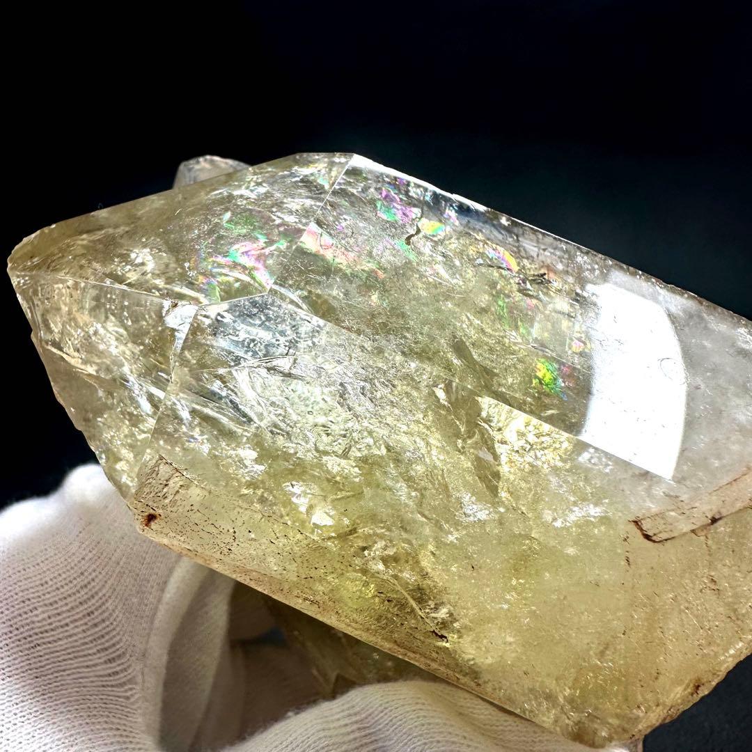 【金運·浄化】レインボー☆シトリン☆黄水晶クラスター☆パワーストーン原石A913