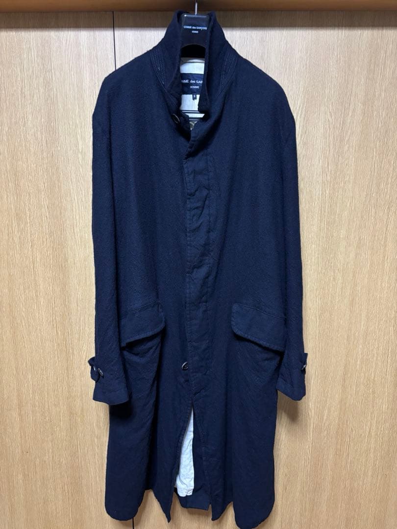 COMME des GARCONS HOMME ウールサージ縮絨コート