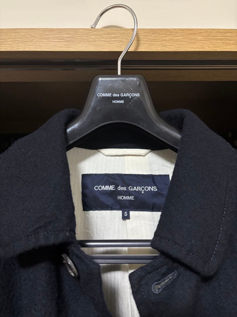 COMME des GARCONS HOMME ウールサージ縮絨コート