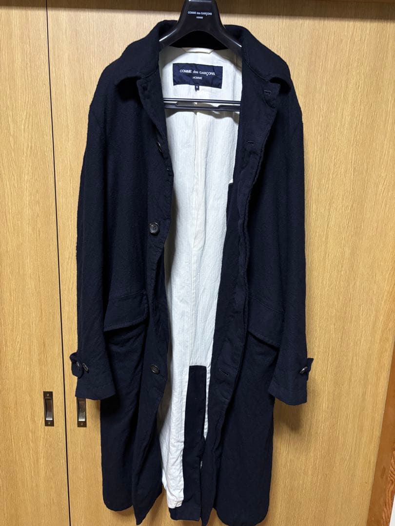 COMME des GARCONS HOMME ウールサージ縮絨コート