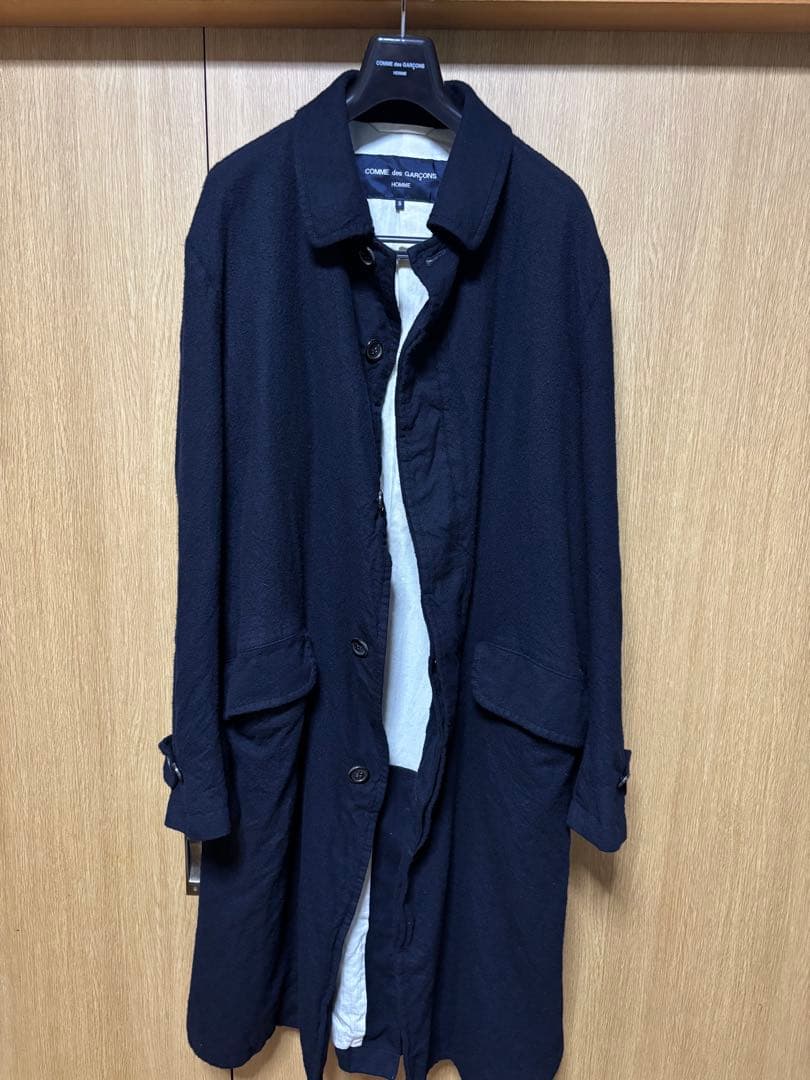 COMME des GARCONS HOMME ウールサージ縮絨コート