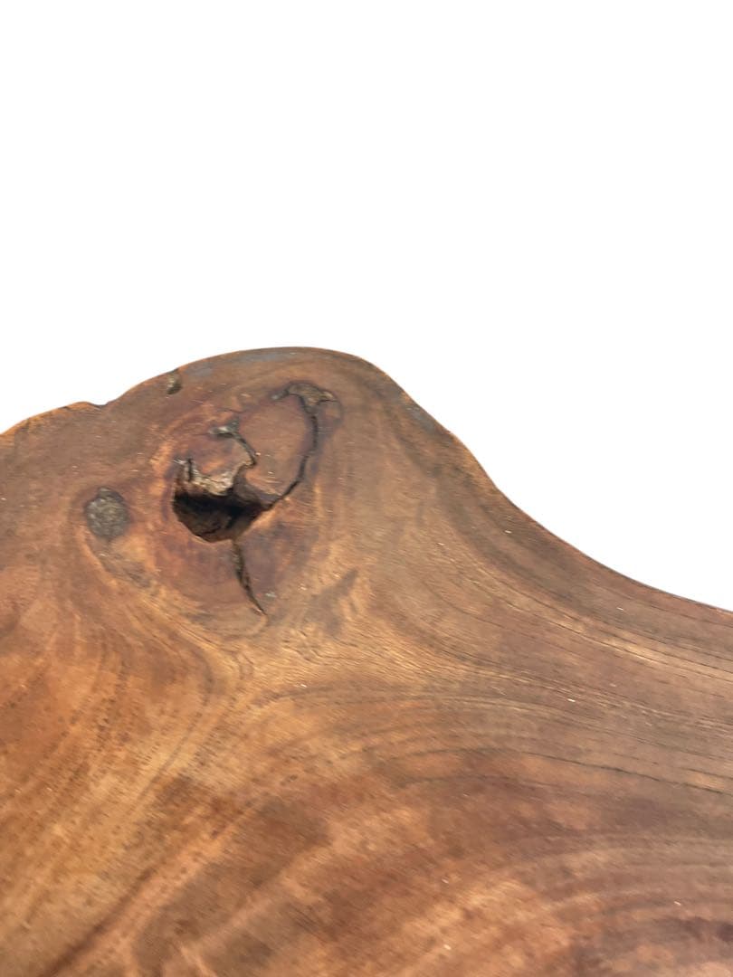 HR601【希少デザイン】一枚板　無垢材　ほぼ生木　コーヒーテーブル 花台