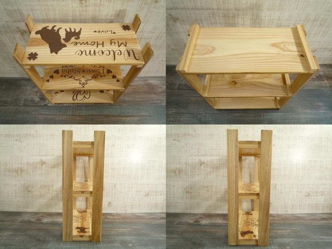 ❤️さくら様3点⭐柴犬柄⭐3段ラック・コロコロ❤️--179・180・182